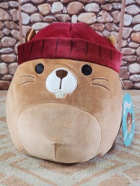 Squishmallow Official Kellytoy Squishy Soft Plush Toy (8 Inch, Chip the Beaver)